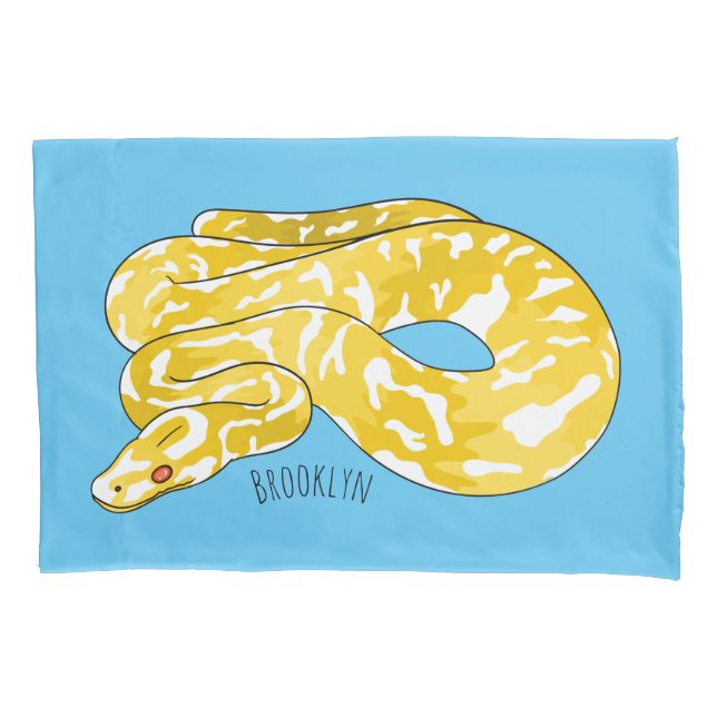 Housse D'oreillers Illustration du serpent python birman (devant)