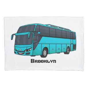 Housse D'oreillers Illustration d'un autobus à passagers moderne