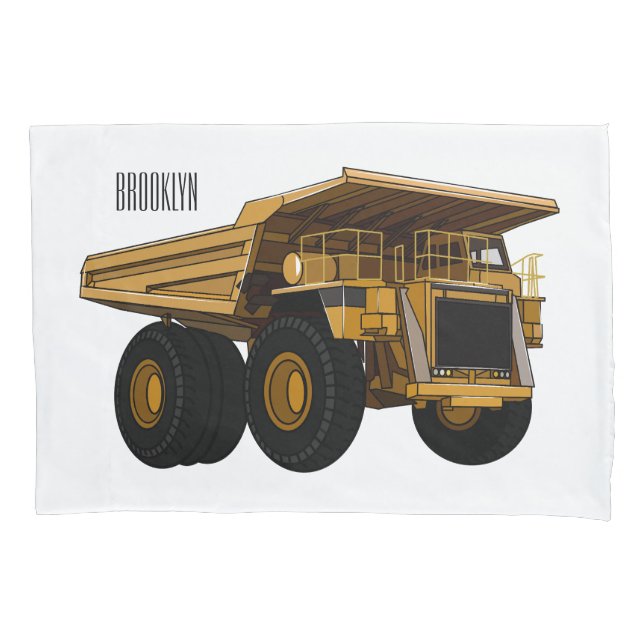 Housse D'oreillers Illustration d'un camion à grande échelle (devant)