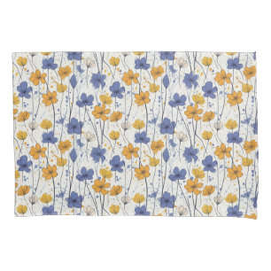 Housse D'oreillers Illustration florale, fleurs sauvages abstraits, m