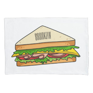 Housse D'oreillers Illustration Sandwich