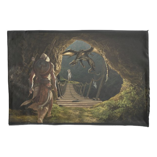 Housse D'oreillers Imaginaire Dragon et dragonslayer (devant)