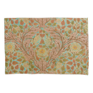 Housse D'oreillers Impression botanique victorienne de rose et feuill