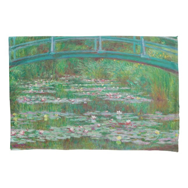 Housse D'oreillers Impressionniste japonais de Footbridge Claude Mone (devant)
