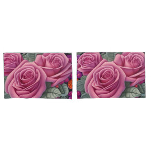 Housse D'oreillers Imprimante magnifique pastel victorien rose rose