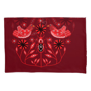 Housse D'oreillers Imprimantes d'art populaire scandinave Fleece de