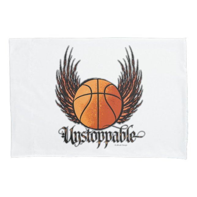 Housse D'oreillers Inarrêtable (basket-ball) (devant)