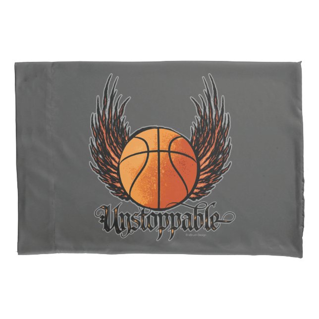Housse D'oreillers Inarrêtable (basket-ball) (devant)