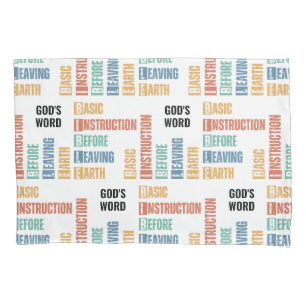 Housse D'oreillers Instruction de base de la BIBLE avant de quitter l