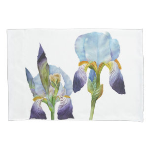 Housse D'oreillers Iris d'aquarelle