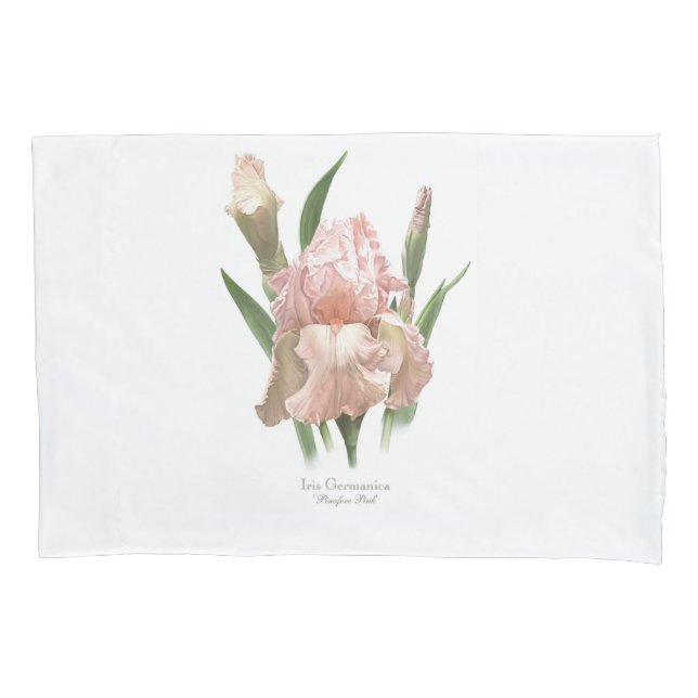 Housse D'oreillers Iris rose (devant)