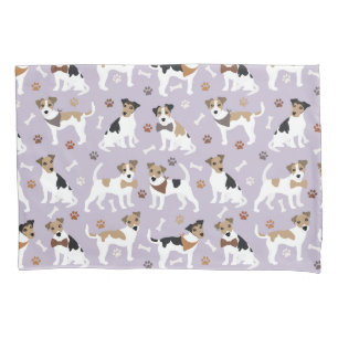 Housse D'oreillers Jack Russell Terrier Paws et Bones Coussin Coque