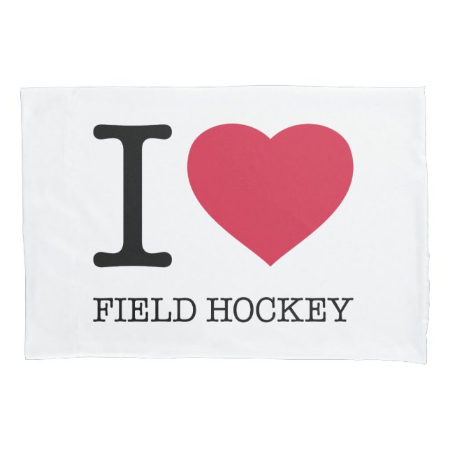 HOUSSE D'OREILLERS J'AIME LE HOCKEY SUR LE TERRAIN (devant)