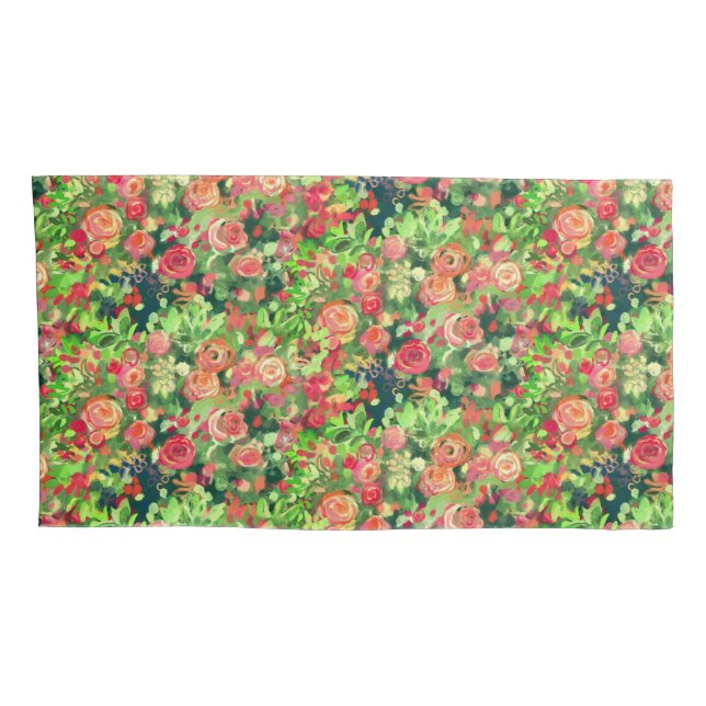 Housse D'oreillers Jardin de roses (Dos-Droit)