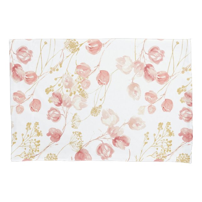 Housse D'oreillers Jardin d'été rose vif avec couette (devant)