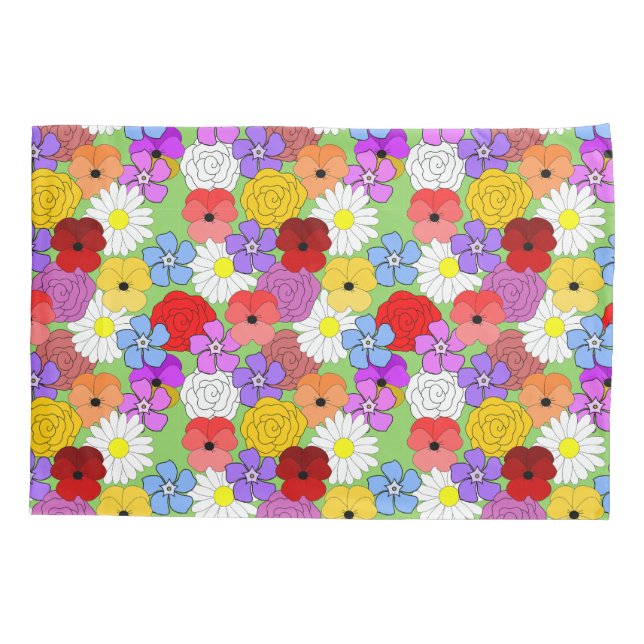 Housse D'oreillers Jardin fleuri (Dos)