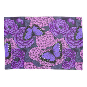 Housse D'oreillers Jardin morpho bleu 2
