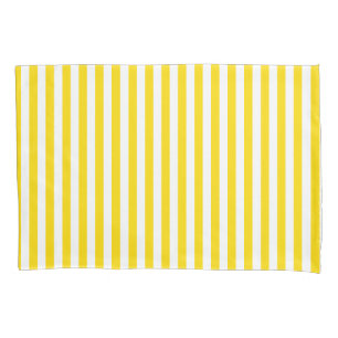 Housse D'oreillers Jaune blanc rayé Élégant Modèle décoratif