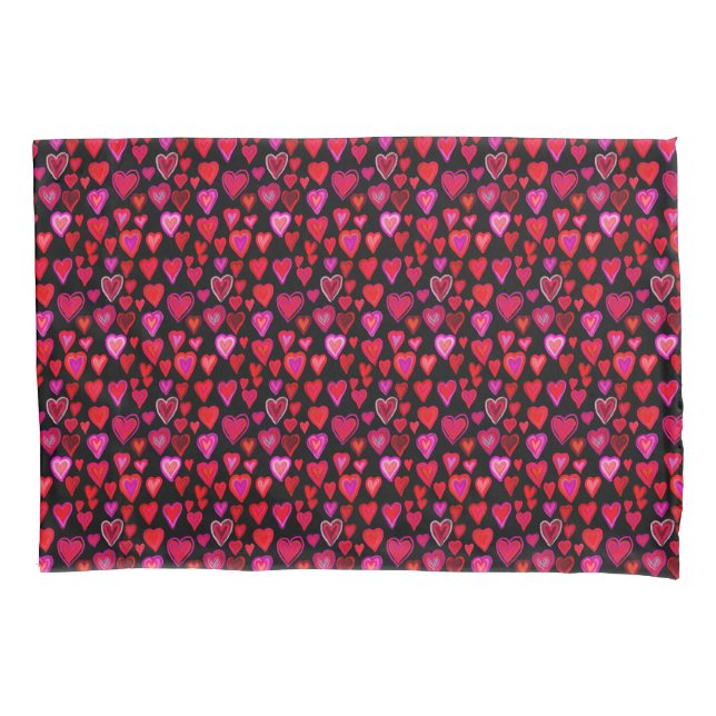 Housse D'oreillers Je t'aime, motif de coeur de Noël (devant)