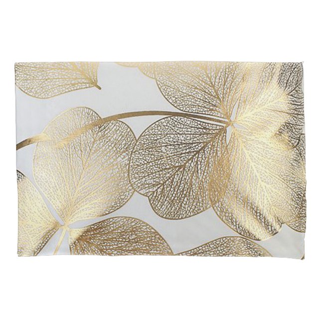 Housse D'oreillers Jeu de coquillage en feuille d'or (devant)