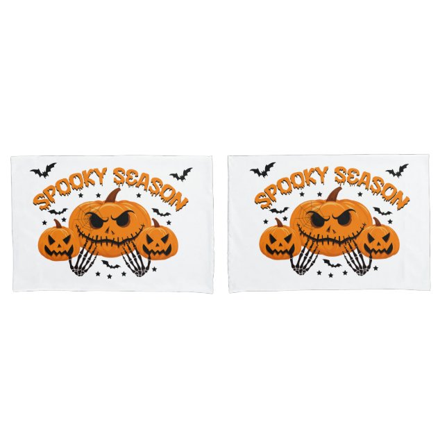Housse D'oreillers Jeu de coquilles Halloween (devant-Set)