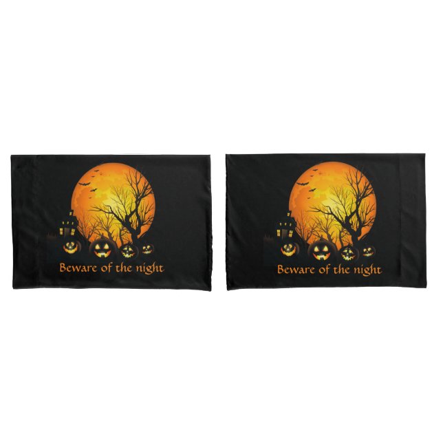 Housse D'oreillers Jeu de coquilles Halloween (devant-Set)