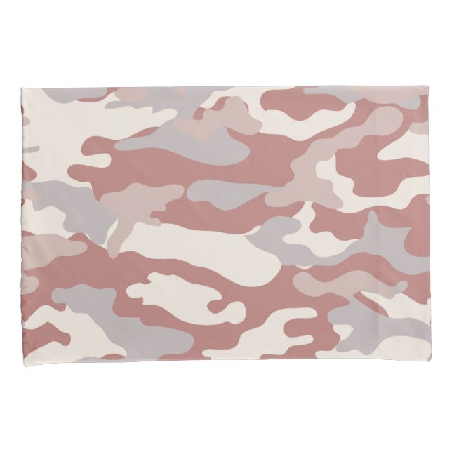 Housse D'oreillers Jeu de Pillowcase Camo neutre (devant-Droit)