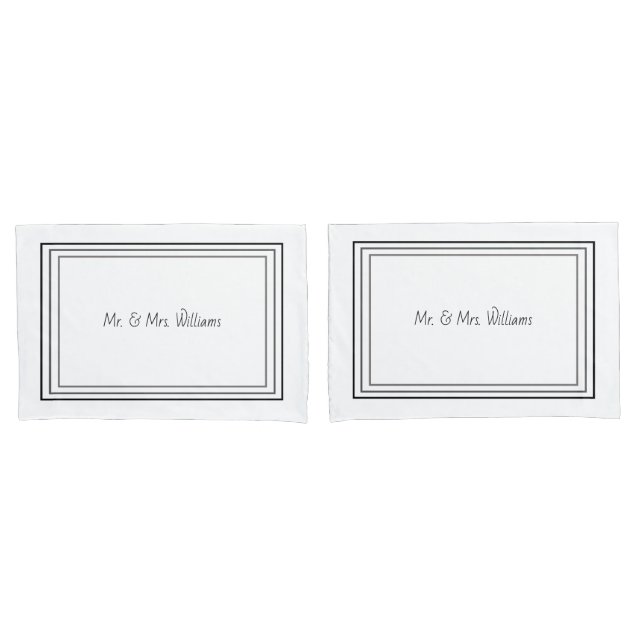Housse D'oreillers Jeu de Pillowcase personnalisé (devant-Set)