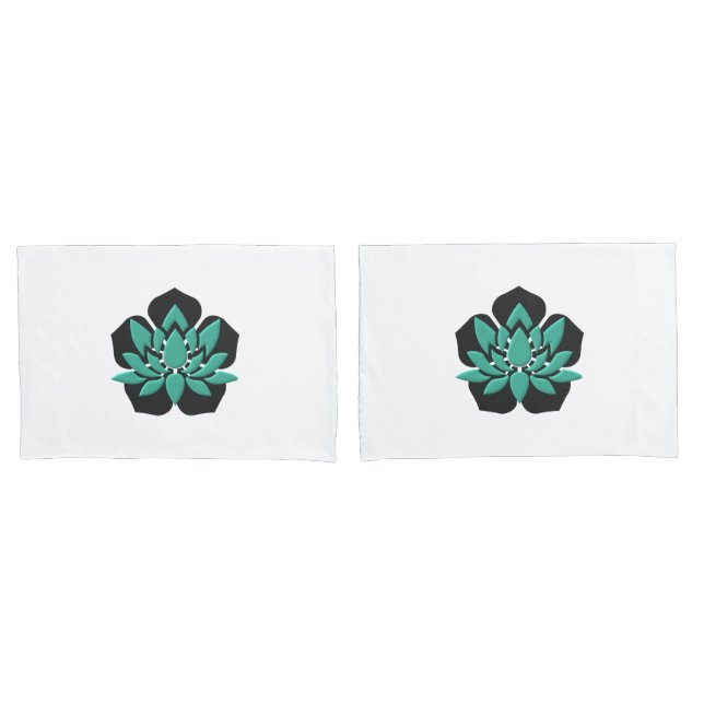 Housse D'oreillers Jeu de Pilotes Lotus Flower (devant-Set)