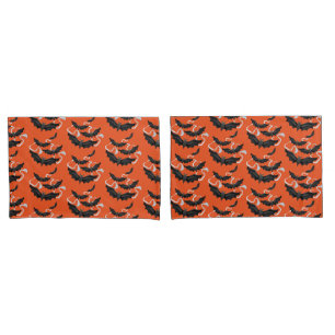 Housse D'oreillers Jeu d'oreillers pour chauves-souris Halloween