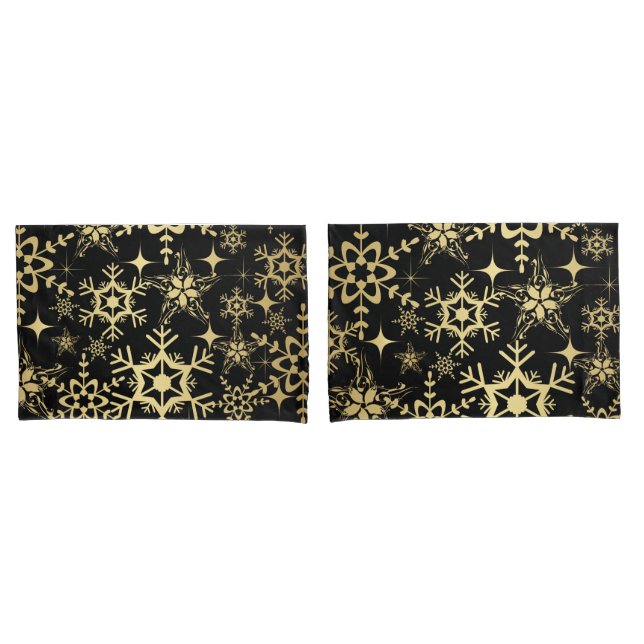 Housse D'oreillers Jeu d'oreillettes Snowflakes (devant-Set)