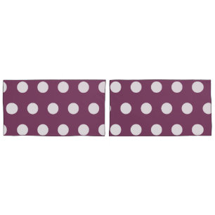 Housse D'oreillers Joli automne violet blanc Pois Motif