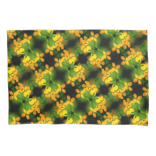 Housse D'oreillers Joli Fleur sauvage Jaune Motif Abstrait
