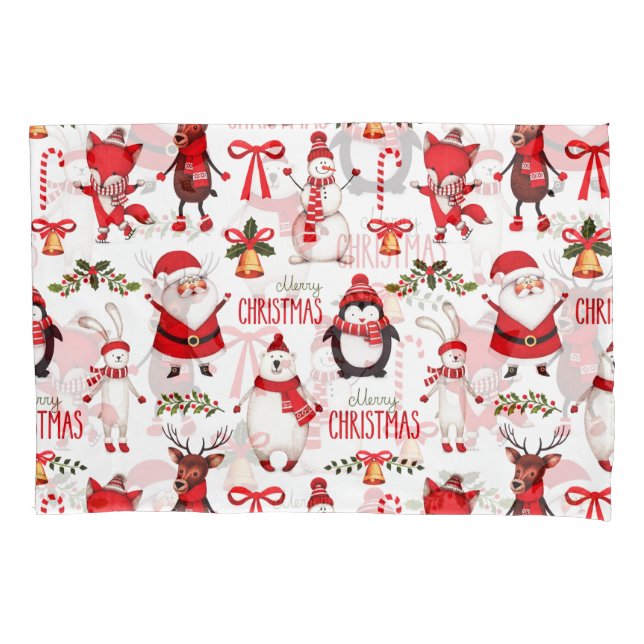Housse D'oreillers Joli Motif de caricatures de Noël (devant)
