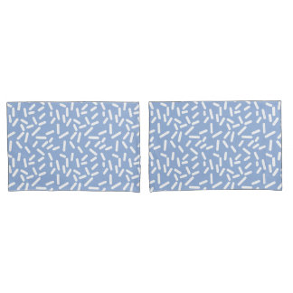 Housse D'oreillers Joli motif géométrique rose pastel bleu