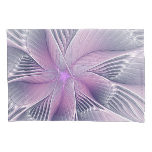 Housse D'oreillers Joli rose Fleur Moderne Abstrait Fractal Art