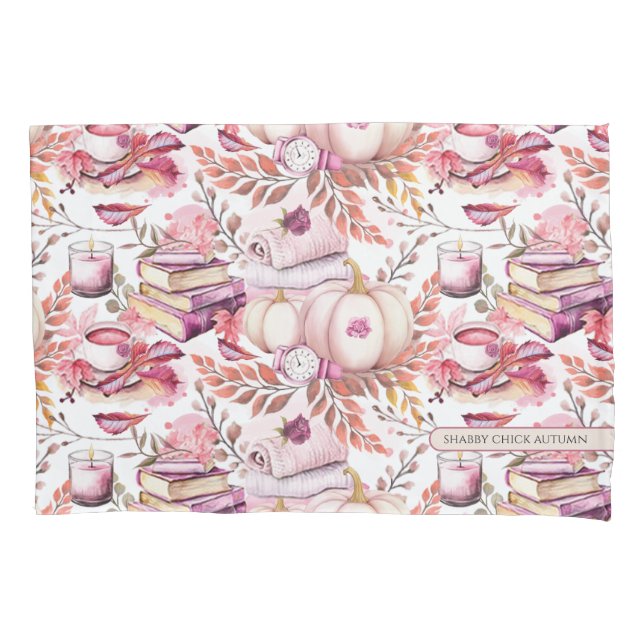 Housse D'oreillers Joli Shabby Chick Motif d'automne (devant)