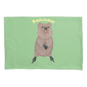 Housse D'oreillers Joli sourire mignon dessin animé quokka