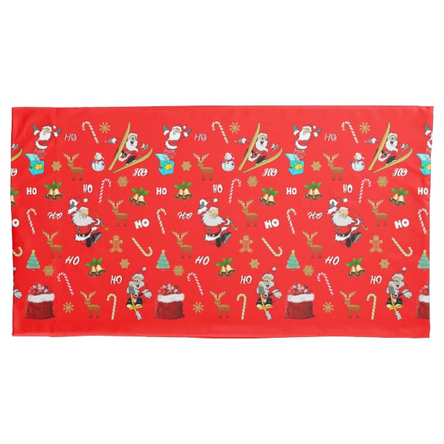 Housse D'oreillers Joyeux Noël Nice Naughty 25 décembre Noël (devant)