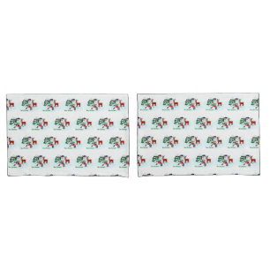 Housse D'oreillers Joyeux Noël ! Snowman avec amis