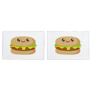 Housse D'oreillers Kawaii Burger