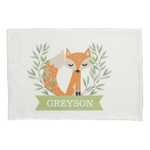 Housse D'oreillers Kids Woodland Pillowcase personnalisé - "Fox"