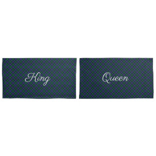 Housse D'oreillers King Queen Blackwatch Tartan Royal Plaid