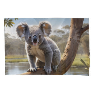 Housse D'oreillers Koala jeune par un lac