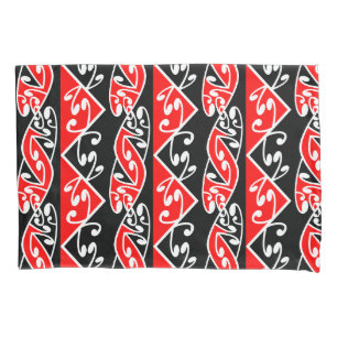 Housse D'oreillers Kowhaiwhai traditionnel Maori Koru Motif