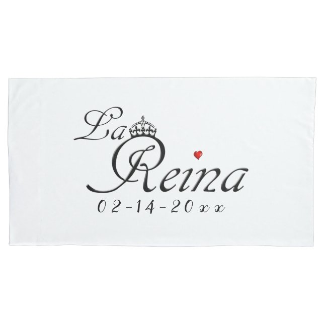 Housse D'oreillers La Reina - Reine couronnée (devant)