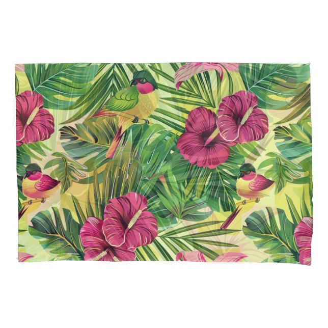 Housse D'oreillers La végétation tropicale et les fleurs d'été (devant)