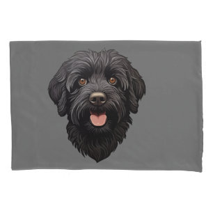 Housse D'oreillers Labradoodle Chien noir