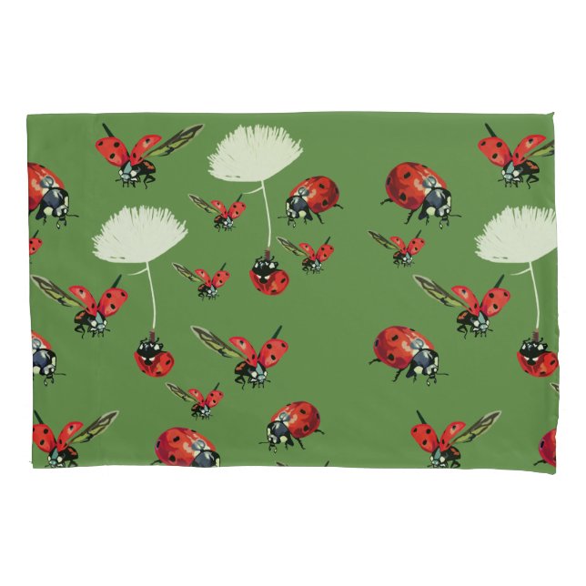 Housse D'oreillers Ladybugs Spring Pillowcase (devant)