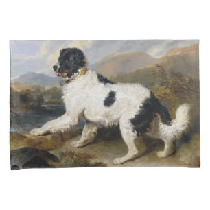Housse D'oreillers Landseer Newfoundland Dog (animal noir et blanc)